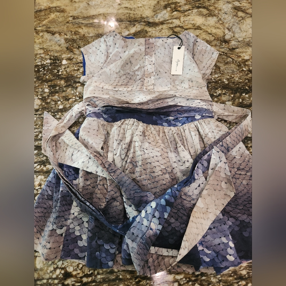 Blue and White Kids Dress